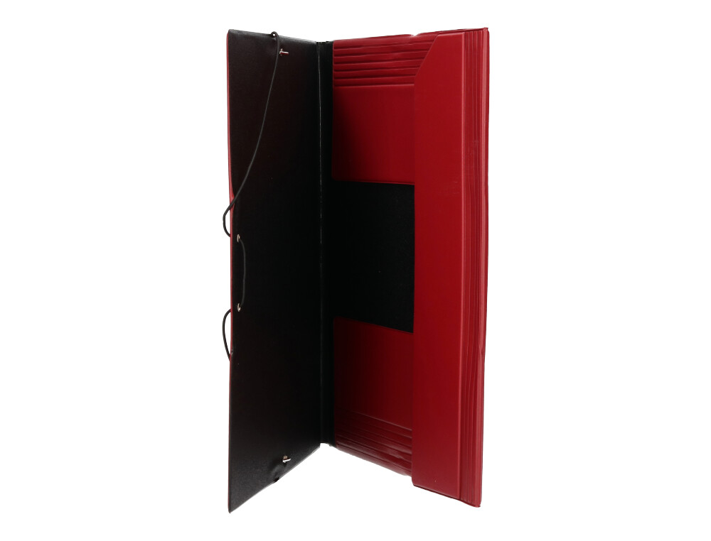 CARPETA LIDERPAPEL GOMAS FOLIO SOLAPAS PLASTICO BURDEOS