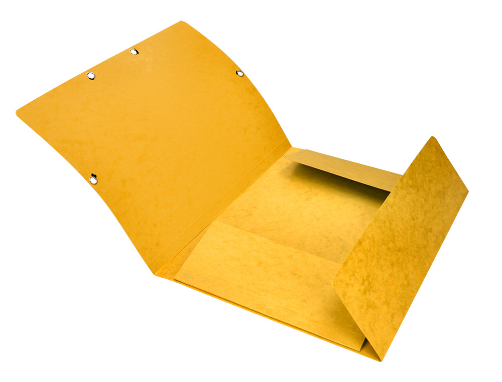 CARPETA Q-CONNECT GOMAS KF02166 CARTON SIMIL-PRESPAN SOLAPAS 320X243 MM AMARILLA