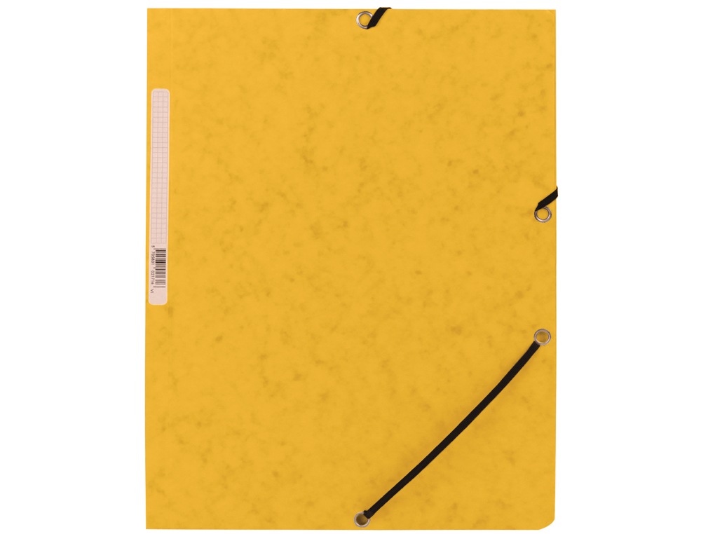 CARPETA Q-CONNECT GOMAS KF02166 CARTON SIMIL-PRESPAN SOLAPAS 320X243 MM AMARILLA