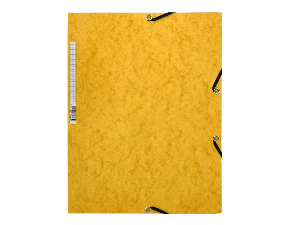 CARPETA Q-CONNECT GOMAS KF02166 CARTON SIMIL-PRESPAN SOLAPAS 320X243 MM AMARILLA