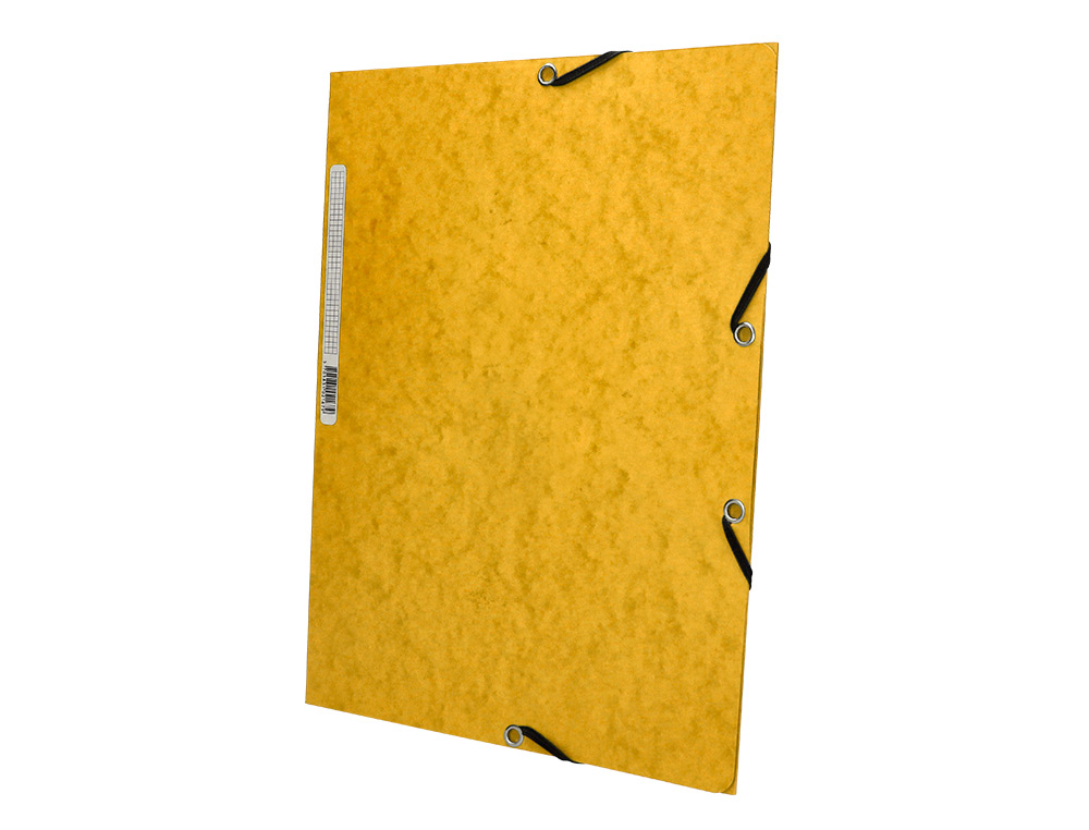 CARPETA Q-CONNECT GOMAS KF02166 CARTON SIMIL-PRESPAN SOLAPAS 320X243 MM AMARILLA