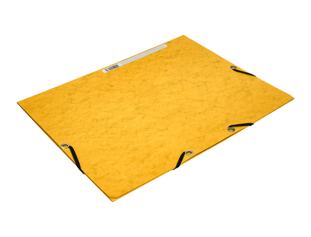 CARPETA Q-CONNECT GOMAS KF02166 CARTON SIMIL-PRESPAN SOLAPAS 320X243 MM AMARILLA