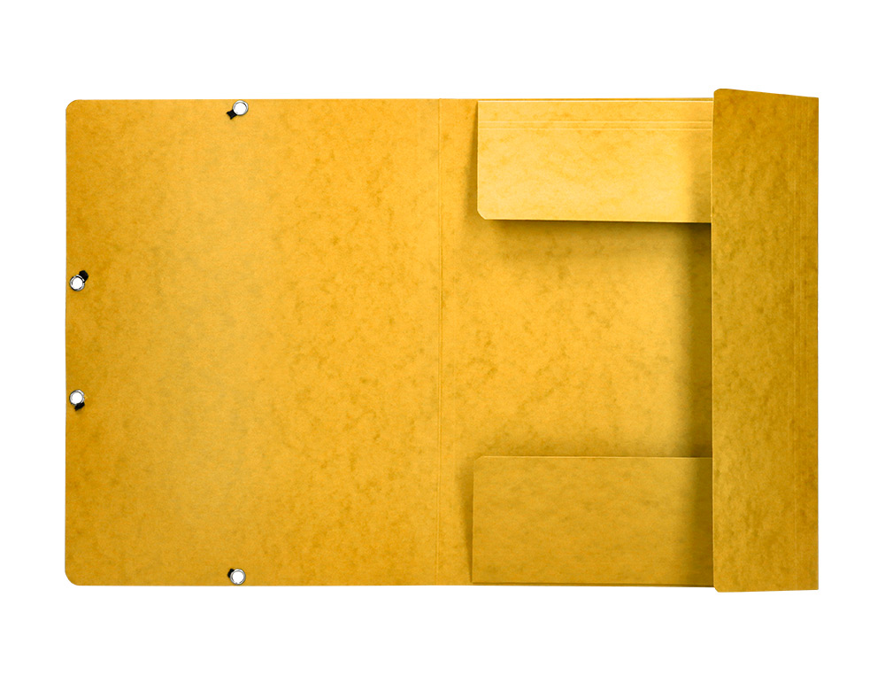 CARPETA Q-CONNECT GOMAS KF02166 CARTON SIMIL-PRESPAN SOLAPAS 320X243 MM AMARILLA