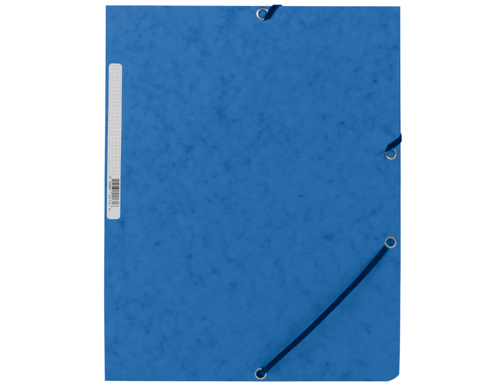 CARPETA Q-CONNECT GOMAS KF02167 CARTON SIMIL-PRESPAN SOLAPAS 320X243 MM AZUL