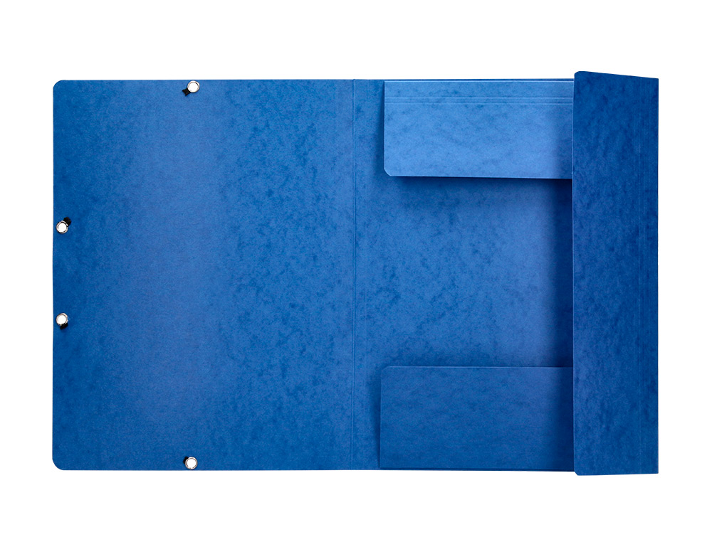 CARPETA Q-CONNECT GOMAS KF02167 CARTON SIMIL-PRESPAN SOLAPAS 320X243 MM AZUL