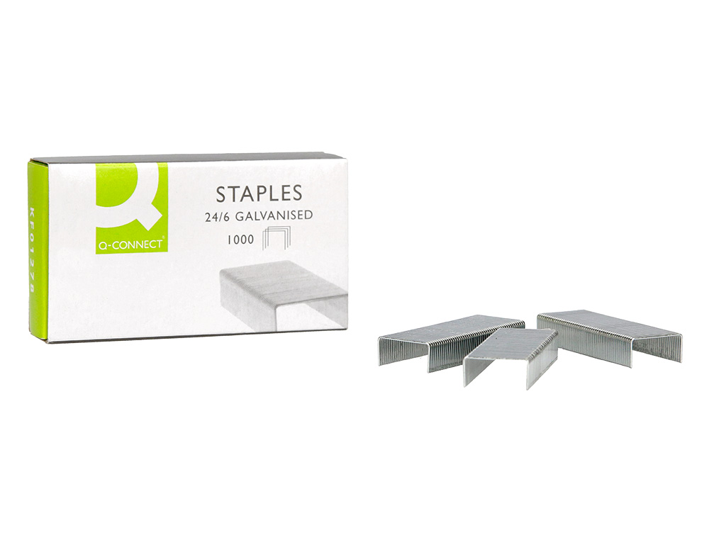 GRAPAS Q-CONNECT N 22/6 24/6 GALVANIZADAS CAJA DE 1000 UNIDADES