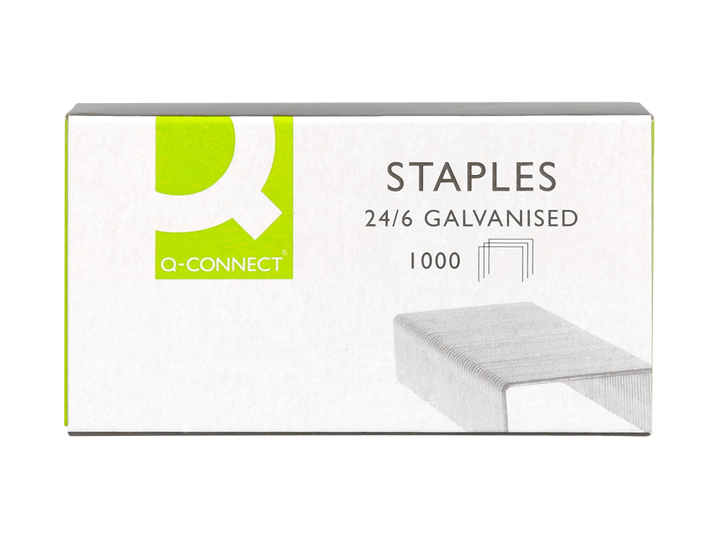 GRAPAS Q-CONNECT N 22/6 24/6 GALVANIZADAS CAJA DE 1000 UNIDADES