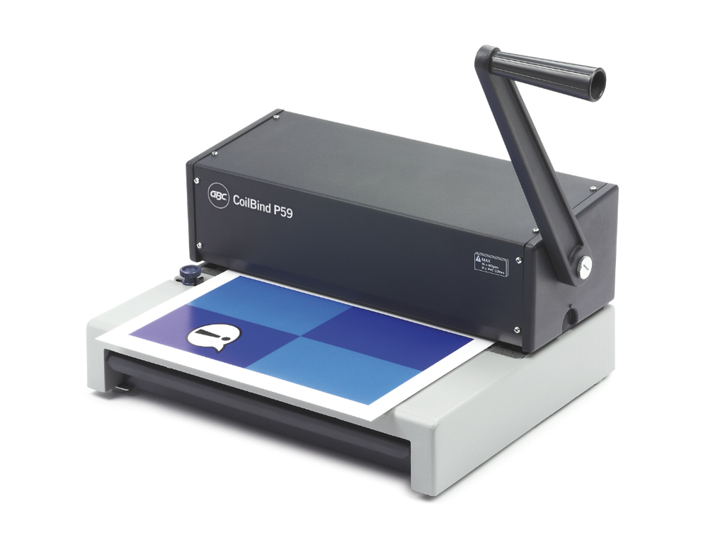 ENCUADERNADORA PARA ESPIRAL METALICO GBC COILBIND P59 PERFORA 15 HOJAS TAMAO A4/ FOLIO ENCUADERNA HASTA 250H