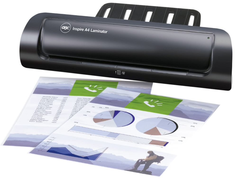 PLASTIFICADORA INSPIRE DIN A4 2 RODILLOS HASTA 125MC