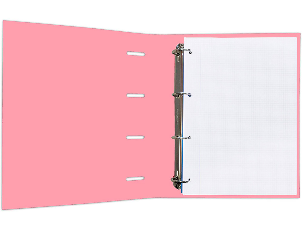 RECAMBIO LIDERPAPEL A4 100 HOJAS 75GR CUADRO 4MM CON MARGEN 4 TALADROS