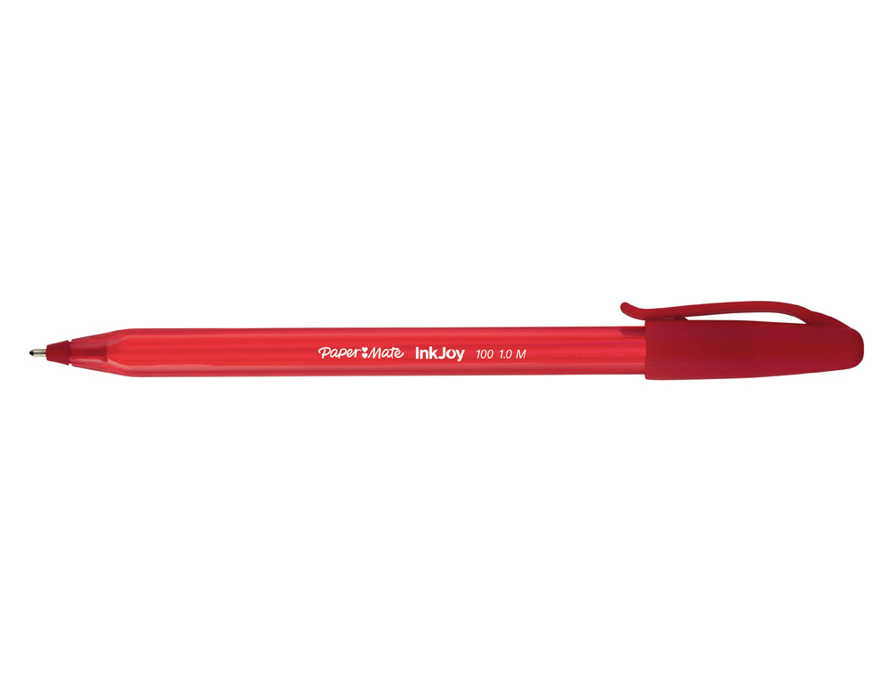 BOLIGRAFO PAPER MATE INKJOY 100 PUNTA MEDIA TRAZO 1MM ROJO