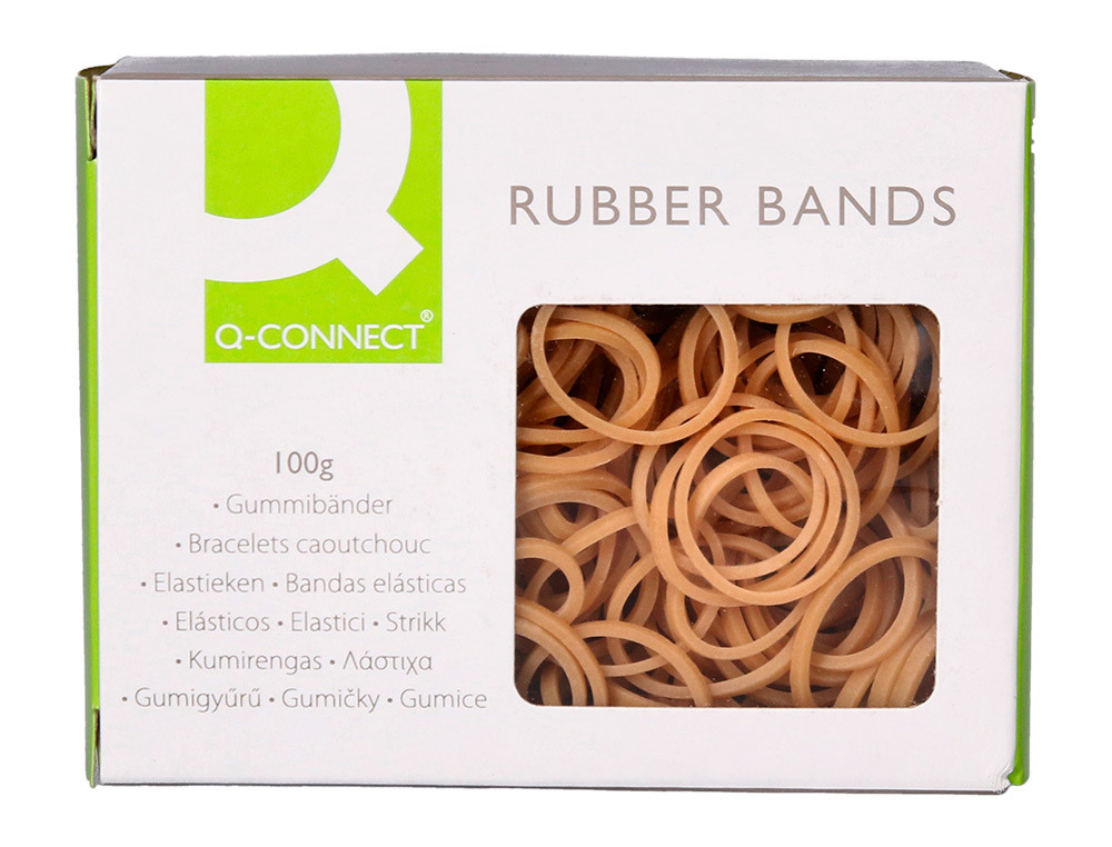 GOMILLAS ELASTICAS Q-CONNECT 100 GR NUMERO 3 30 X 2 MM