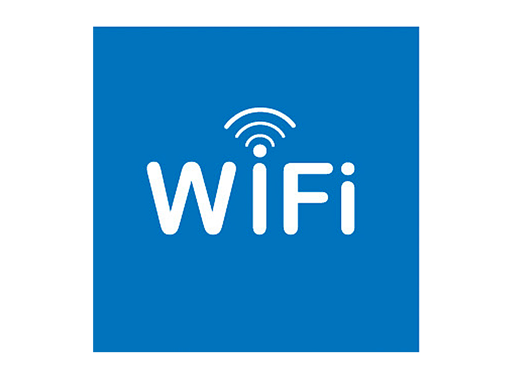 ETIQUETA ADHESIVA APLI DE SEALIZACION SIMBOLO WIFI 114X114 MM