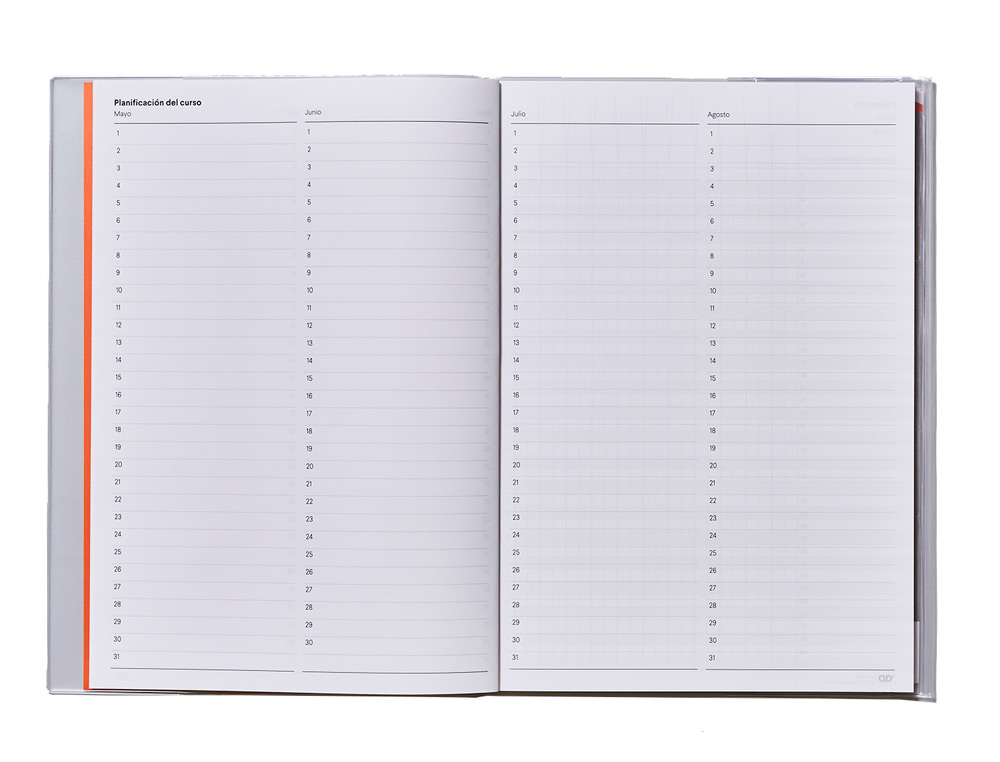 CUADERNO DE NOTAS ADDITIO HORARIO PLANIFICACION MENSUAL PLAN DE CURSO Y EVALUCION CONTINUA