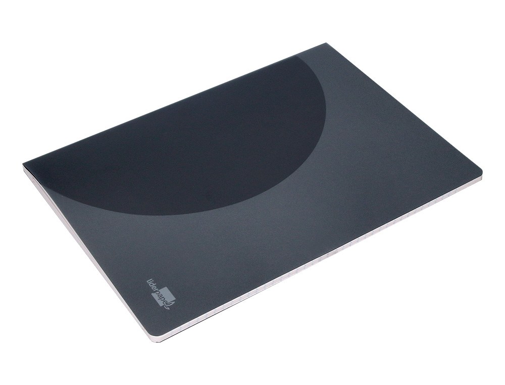 LIBRETA LIDERPAPEL 360 TAPA DE PLASTICO A5 48 HOJAS 90GR 5MM CON DOBLE MARGEN TAPA NEGRA