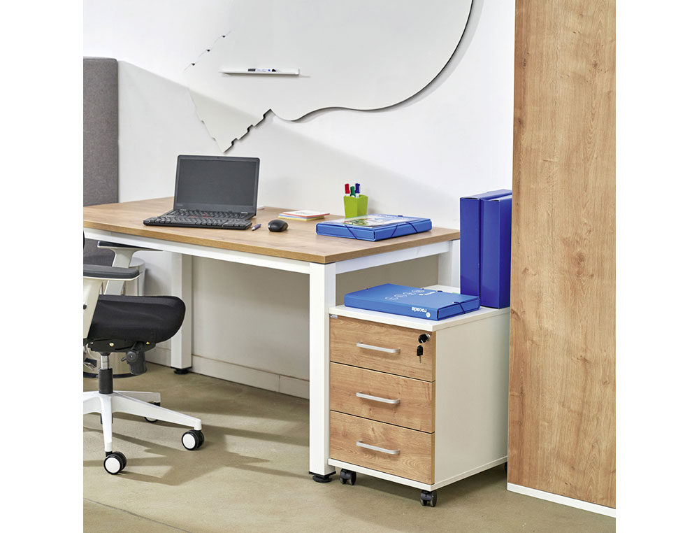 MESA DE OFICINA ROCADA EXECUTIVE 2003AD01 GRIS/HAYA 180X80 CM