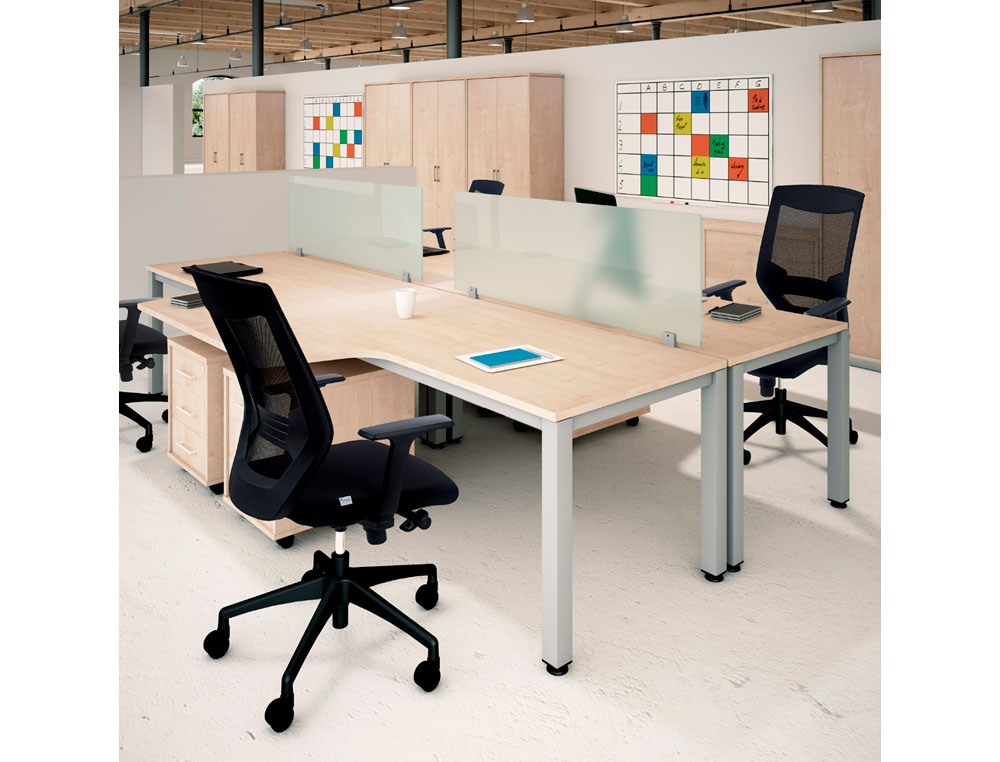 MESA DE OFICINA ROCADA EXECUTIVE 2003AD01 GRIS/HAYA 180X80 CM