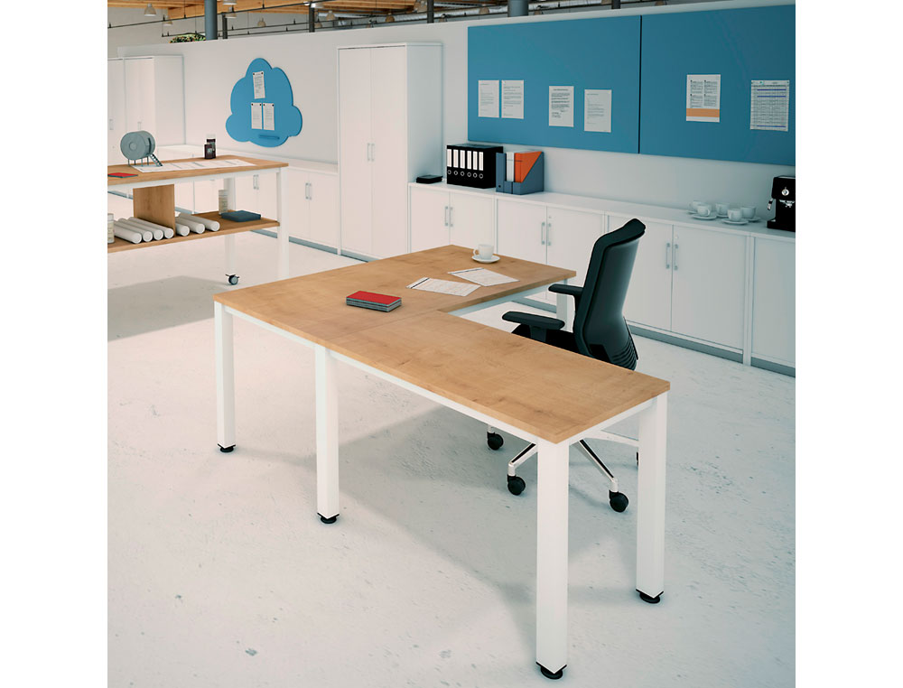 MESA DE OFICINA ROCADA EXECUTIVE 2003AD01 GRIS/HAYA 180X80 CM