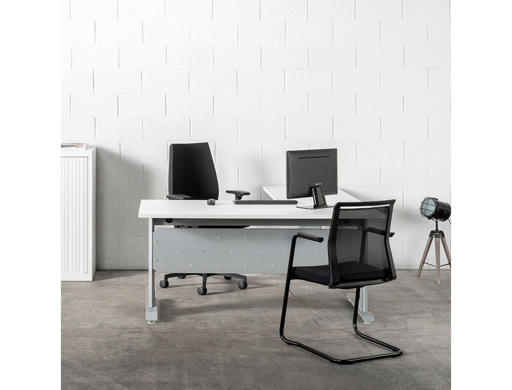 MESA DE OFICINA ROCADA METAL 2000AC01 GRIS/HAYA 120X60 CM