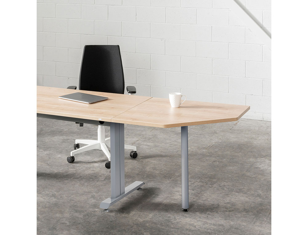 MESA DE OFICINA ROCADA METAL 2000AC01 GRIS/HAYA 120X60 CM