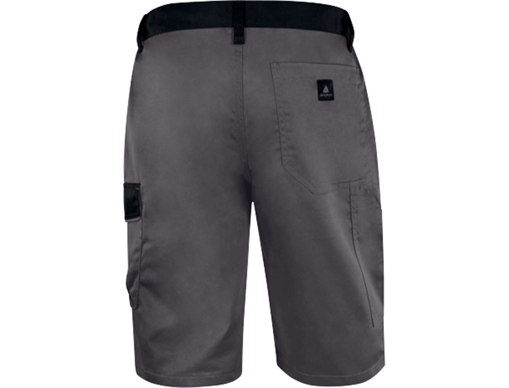 PANTALON DE TRABAJO DELTAPLUS BERMUDA CINTURA AJUSTABLE 5 BOLSILLOS COLOR GRIS TALLA XL