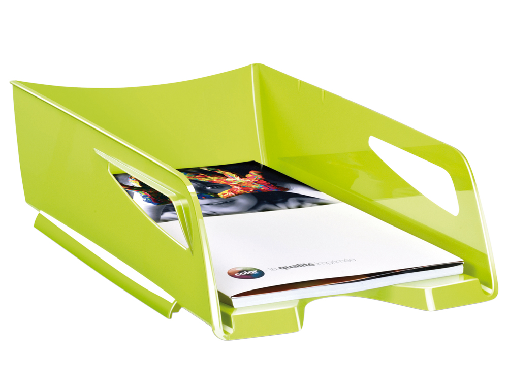 BANDEJA SOBREMESA CEP MAXI DE GRAN CAPACIDAD PLASTICO VERDE 386X270X115 MM