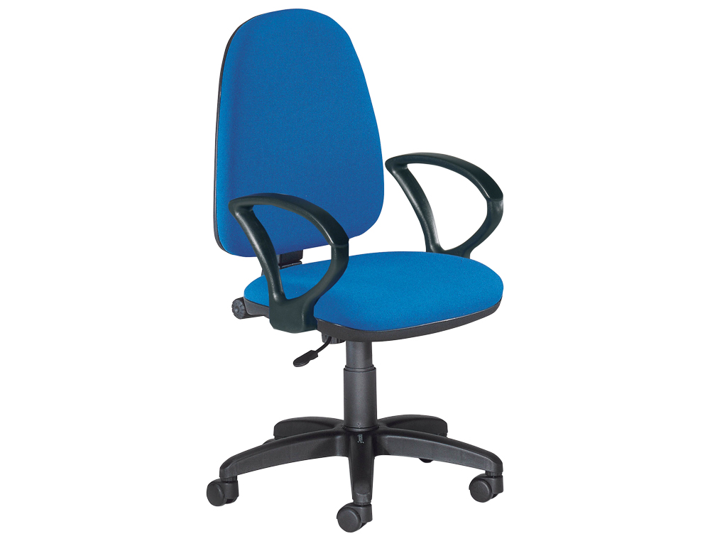 SILLA ROCADA CON BRAZOS COLOR AZUL DIAMETRO BASE 610 MM RESPALDO DE 490 MM X 420 MM