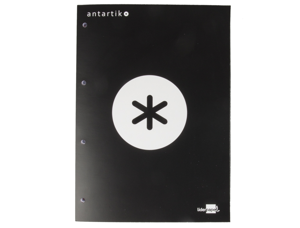 BLOC ENCOLADO LIDERPAPEL ANTARTIK CUADRO 5 MM A4 NATURAL 80 H 100 GR COLOR NEGRO