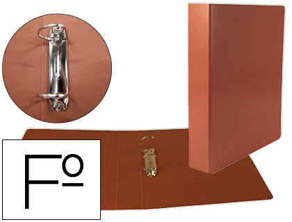 CARPETA DE 2 ANILLAS 40MM MIXTAS LIDERPAPEL FOLIOCARTON CUERO