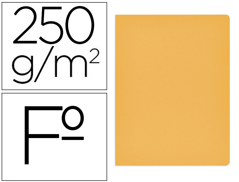 SUBCARPETA CARTULINA GIO SIMPLE INTENSO FOLIO AMARILLO 250G/M2