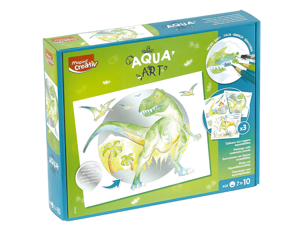 JUEGO MAPED CREATIVO AQUA ART DINOSAURIOS
