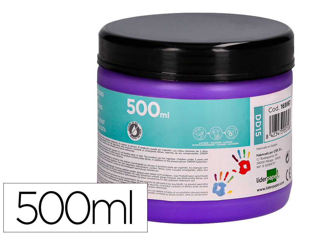 PINTURA DEDOS LIDERPAPEL VIOLETA TARRINA DE 50 CC