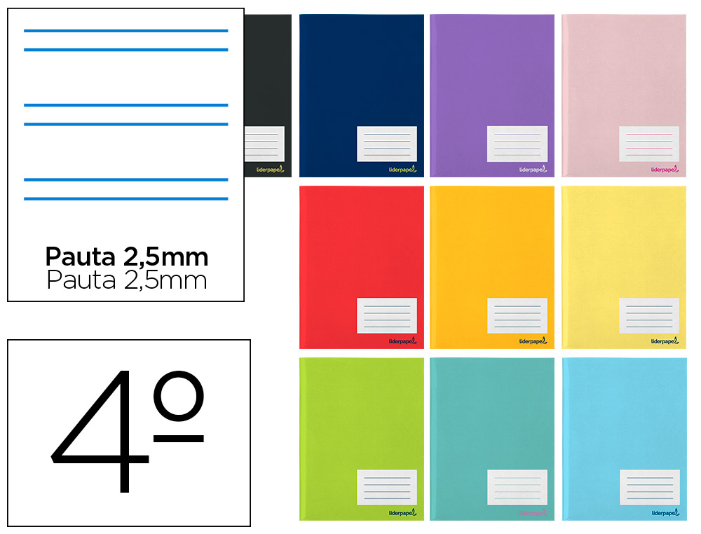 LIBRETA LIDERPAPEL WRITE A5 16 HOJAS 60G/M2CUADRO PAUTA 5 2.5MM CON MARGEN