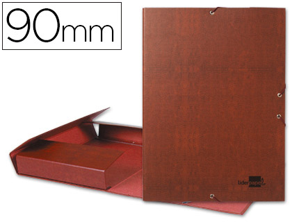CARPETA PROYECTOS LIDERPAPEL FOLIO LOMO 90MM CARTON FORRADOCUERO