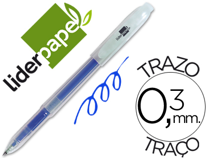 BOLIGRAFO LIDERPAPEL SUPER GEL PUNTA 0.5 MM AZUL