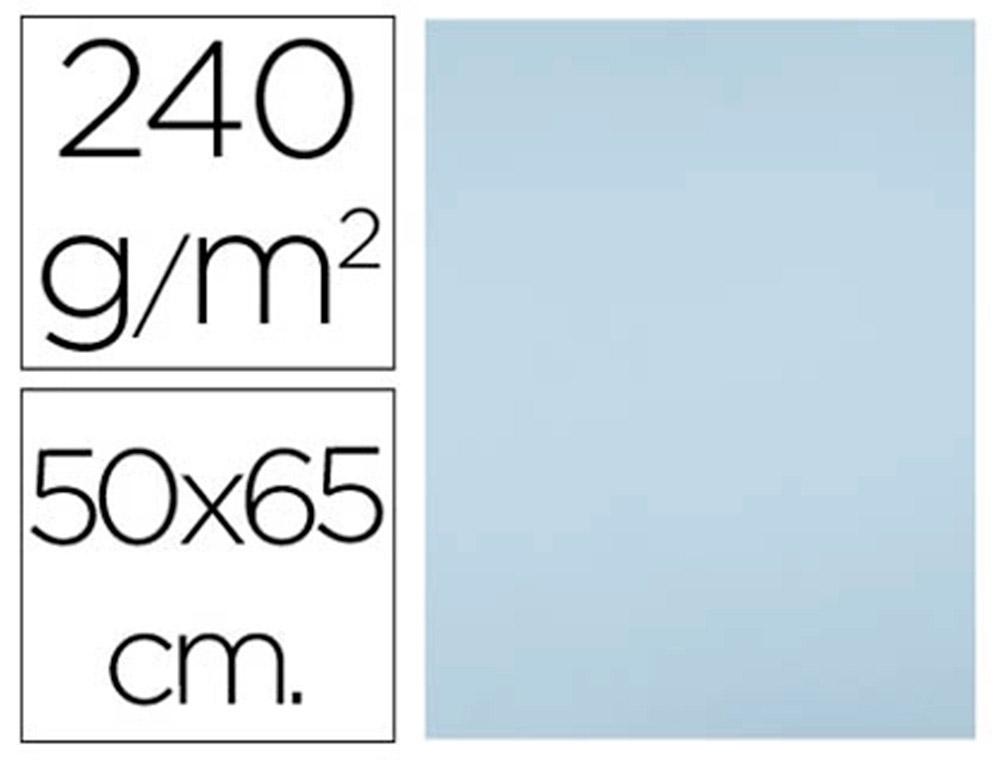 CARTULINA LIDERPAPEL 50X65 CM 240G/M2 AZUL
