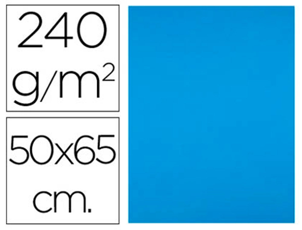 CARTULINA LIDERPAPEL 50X65 CM 240G/M2 CELESTE