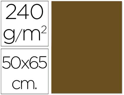 CARTULINA LIDERPAPEL 50X65 CM 240 G/M2 MARRON CLARO ESCOLAR