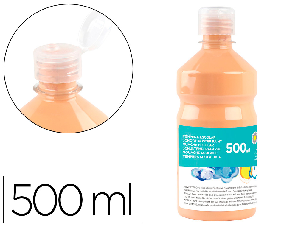 TEMPERA LIQUIDA LIDERPAPEL ESCOLAR 500 ML CARNE