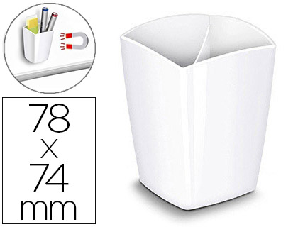CUBILETE PORTALAPICES CEP MAGNETICO BLANCO 78X74X95 MM