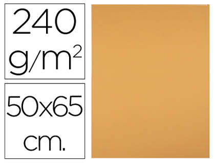 CARTULINA LIDERPAPEL 50X65 CM 240G/M2 AVELLANA PAQUETE DE 25 UNIDADES