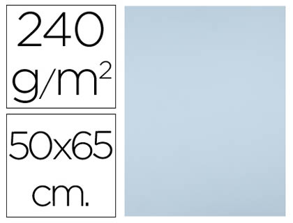 CARTULINA LIDERPAPEL 50X65 CM 240G/M2 AZUL PAQUETE DE 25 UNIDADES