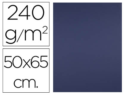 CARTULINA LIDERPAPEL 50X65 CM 240G/M2 AZUL ZAFIRO PAQUETE DE 25 UNIDADES