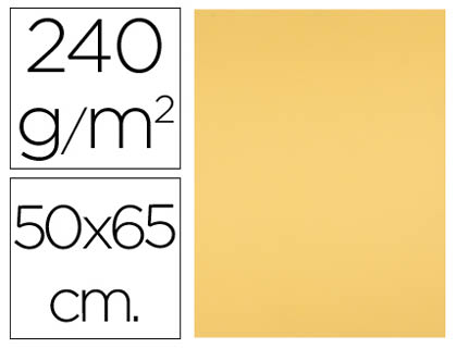 CARTULINA LIDERPAPEL 50X65 CM 240G/M2 ORO PAQUETE DE 25 UNIDADES