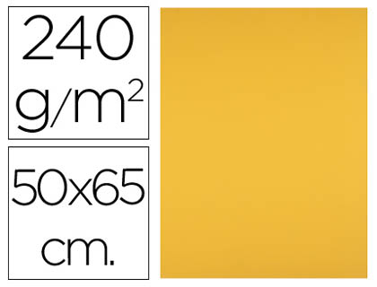 CARTULINA LIDERPAPEL 50X65 CM 240G/M2 ORO VIEJO PAQUETE DE 25 UNIDADES