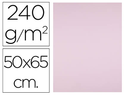 CARTULINA LIDERPAPEL 50X65 CM 240G/M2 ROSA PAQUETE DE 25 UNIDADES
