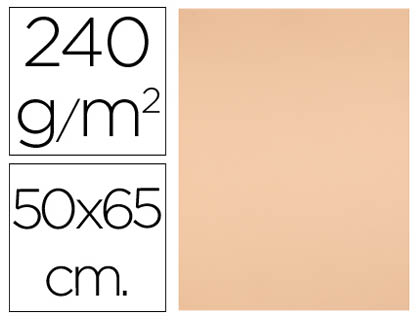 CARTULINA LIDERPAPEL 50X65 CM 240G/M2 SEPIA PAQUETE DE 25 UNIDADES