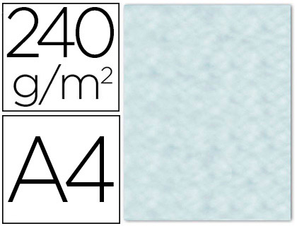 PAPEL COLOR LIDERPAPEL PERGAMINO CON BORDES A4 240G/M2 AZUL PACK DE 10 HOJAS