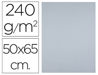 CARTULINA LIDERPAPEL 50X65 CM 180 GR GRIS UNIDAD