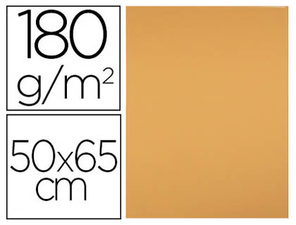 CARTULINA LIDERPAPEL 50X65 CM 180 GR AVELLANA PAQUETE DE 25